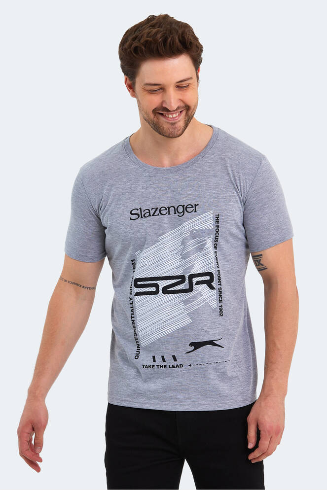 Slazenger KALJU Erkek Kısa Kollu T-Shirt Gri