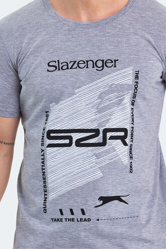 Slazenger KALJU Erkek Kısa Kollu T-Shirt Gri - Thumbnail