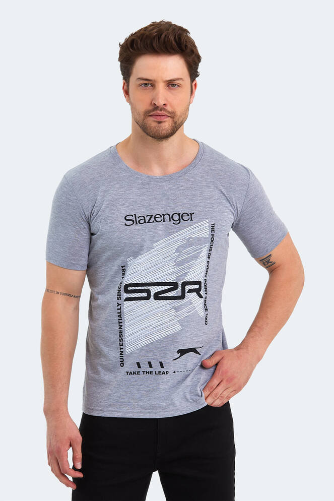 Slazenger KALJU Erkek Kısa Kollu T-Shirt Gri