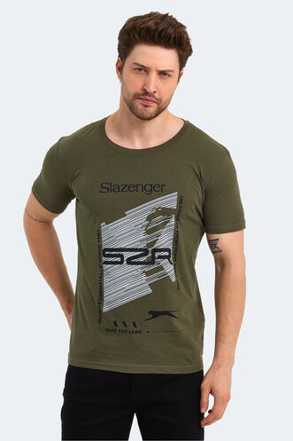 Slazenger KALJU Erkek Kısa Kollu T-Shirt Haki - Thumbnail