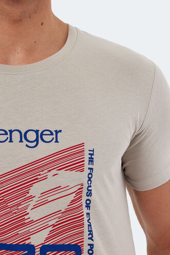 Slazenger KALJU Erkek Kısa Kollu T-Shirt Taş Gri - Thumbnail