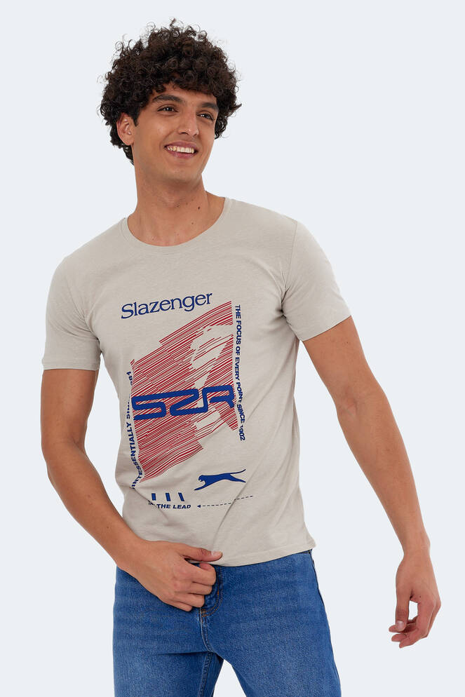 Slazenger KALJU Erkek Kısa Kollu T-Shirt Taş Gri