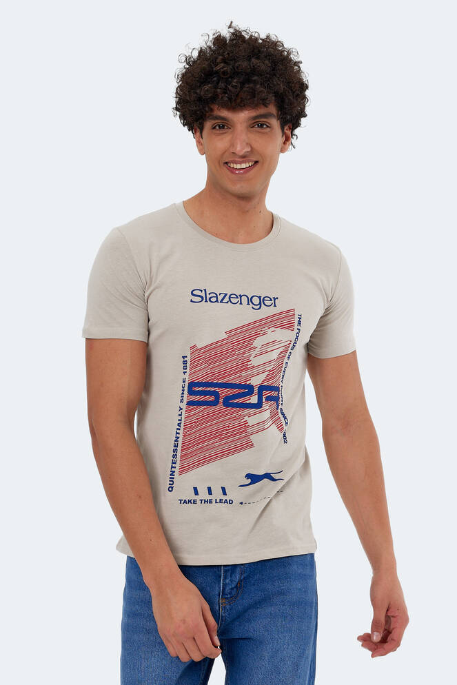 Slazenger KALJU Erkek Kısa Kollu T-Shirt Taş Gri