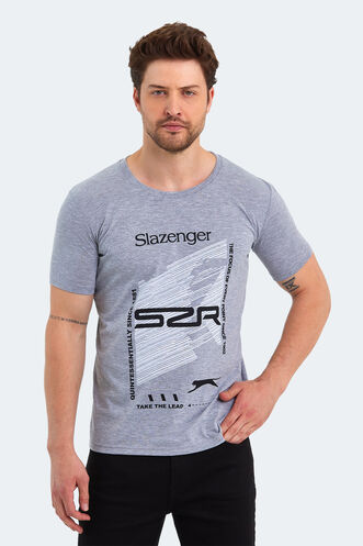 Slazenger KALJU Men's Short Sleeve T-Shirt Gray - Thumbnail