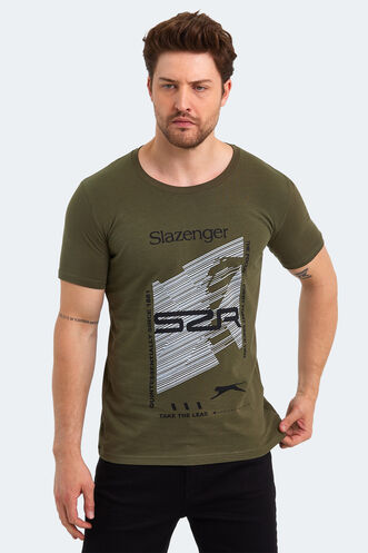 Slazenger KALJU Men's Short Sleeve T-Shirt Khaki - Thumbnail