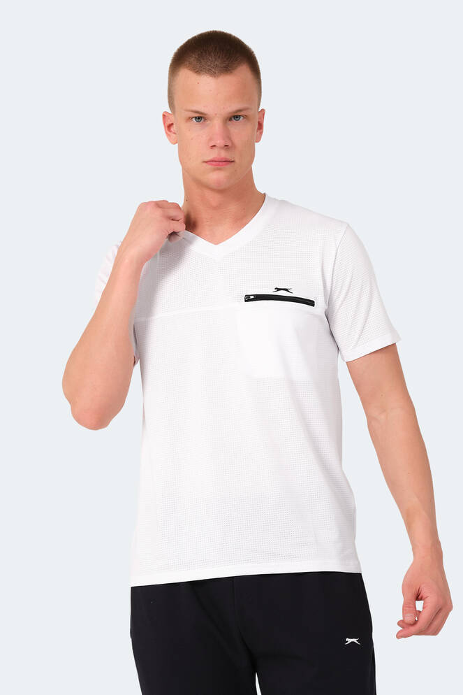 Slazenger KALLIAS Erkek Tişört Beyaz