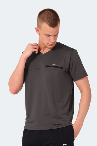 Slazenger KALLIAS Men's T-Shirt Dark Gray - Thumbnail