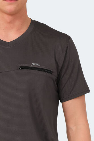 Slazenger KALLIAS Men's T-Shirt Dark Gray - Thumbnail