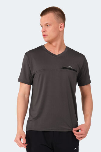 Slazenger KALLIAS Men's T-Shirt Dark Gray - Thumbnail