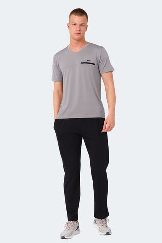 Slazenger KALLIAS Men's T-Shirt Gray - Thumbnail