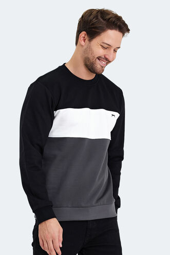 Slazenger KALYN Erkek Sweatshirt Siyah - Thumbnail