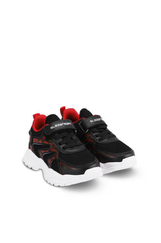 Slazenger KANNER Sneaker Boys' Shoes Black - Red - Thumbnail