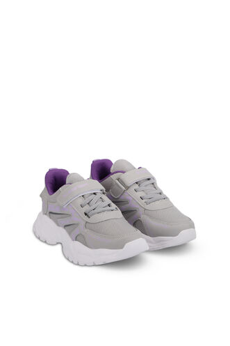 Slazenger KANNER Sneaker Girls Children's Shoes Gray - Purple - Thumbnail