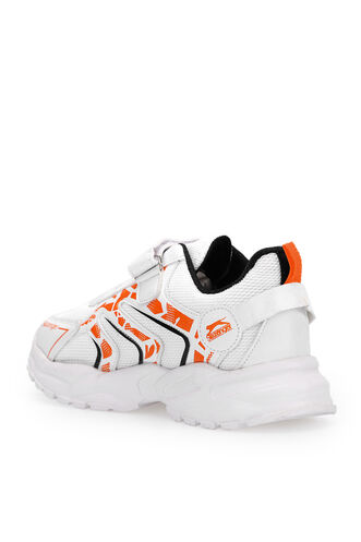 Slazenger KANNER Sneaker Girls Children's Shoes White - Orange - Thumbnail