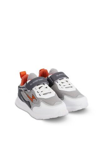 Slazenger KAORU Sneaker Girls Children's Shoes Gray - Orange - Thumbnail