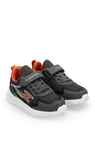 Slazenger KAORU Sneaker Boys' Shoes Dark Gray - Orange - Thumbnail