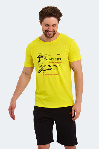 Slazenger KAREL Erkek Kısa Kollu T-Shirt Açık Sarı - Thumbnail