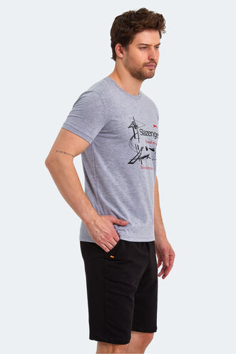 Slazenger KAREL Men's Short Sleeve T-Shirt Gray - Thumbnail