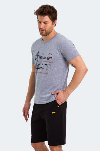 Slazenger KAREL Men's Short Sleeve T-Shirt Gray - Thumbnail