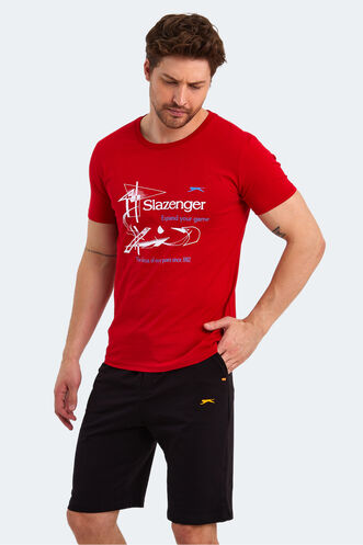 Slazenger KAREL Men's Short Sleeve T-Shirt Red - Thumbnail