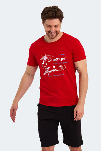 Slazenger KAREL Men's Short Sleeve T-Shirt Red - Thumbnail