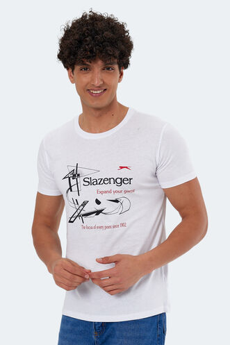 Slazenger KAREL Men's Short Sleeve T-Shirt White - Thumbnail