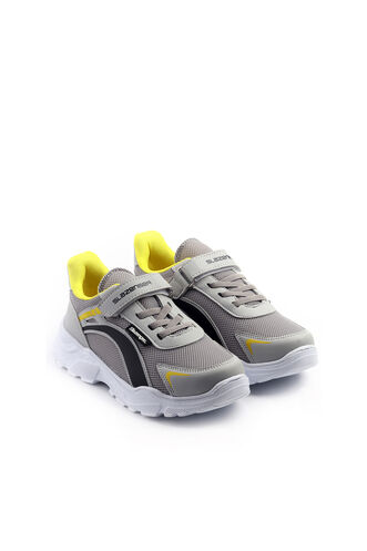 Slazenger KARISSA Sneaker Boys Shoes Gray - Black - Thumbnail