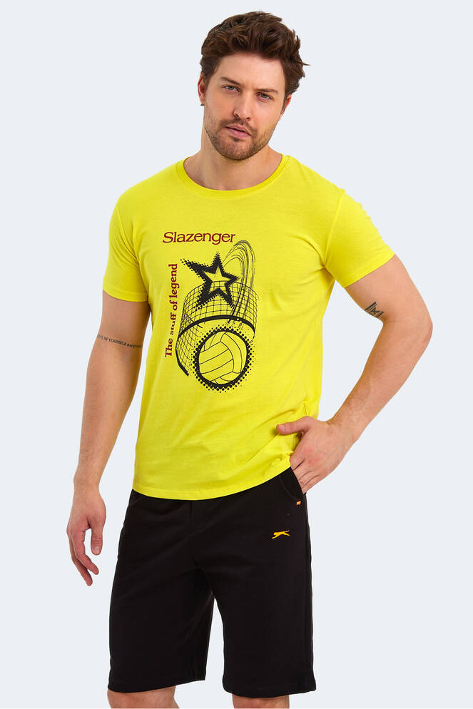 Slazenger KARNEN Erkek Kısa Kollu T-Shirt Açık Sarı