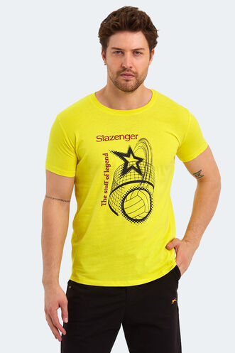 Slazenger - Slazenger KARNEN Erkek Kısa Kollu T-Shirt Açık Sarı