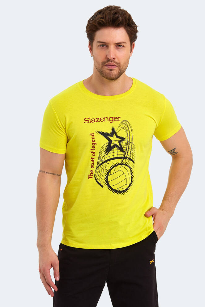 Slazenger KARNEN Erkek Kısa Kollu T-Shirt Açık Sarı