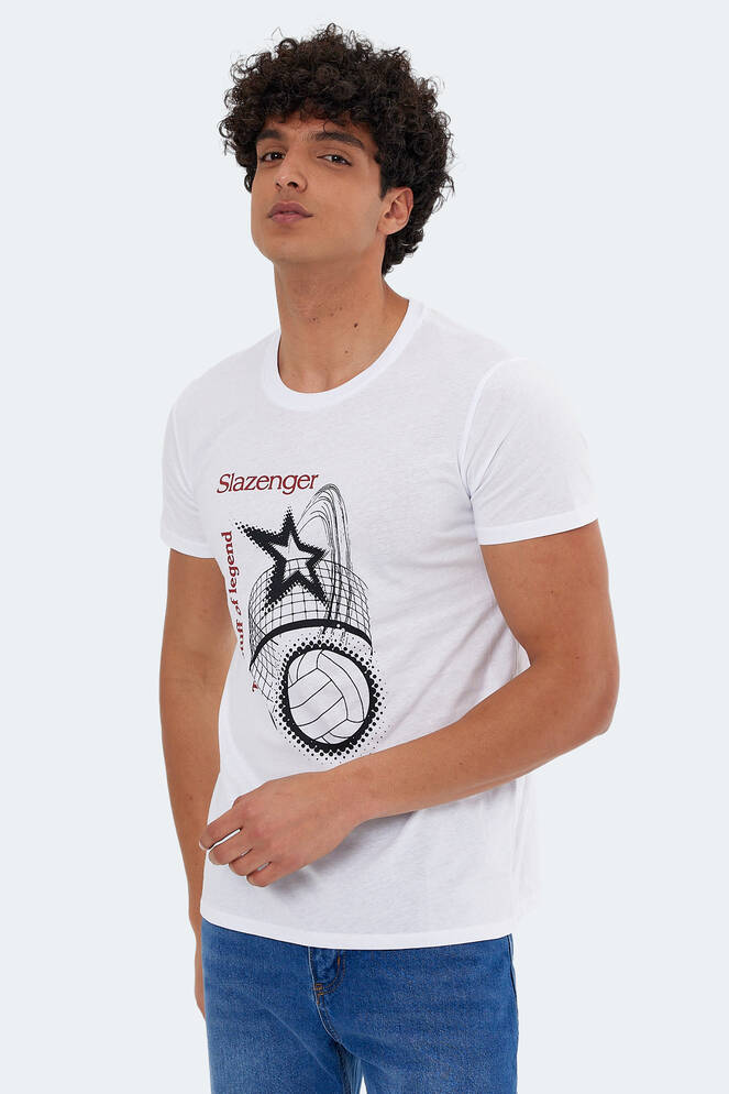 Slazenger KARNEN Erkek Kısa Kollu T-Shirt Beyaz