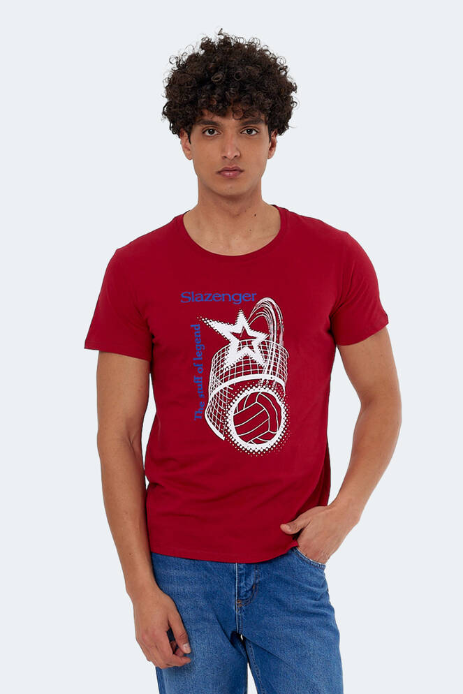 Slazenger KARNEN Erkek Kısa Kollu T-Shirt Bordo