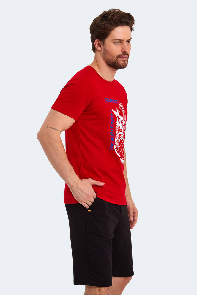 Slazenger KARNEN Erkek Kısa Kollu T-Shirt Kırmızı