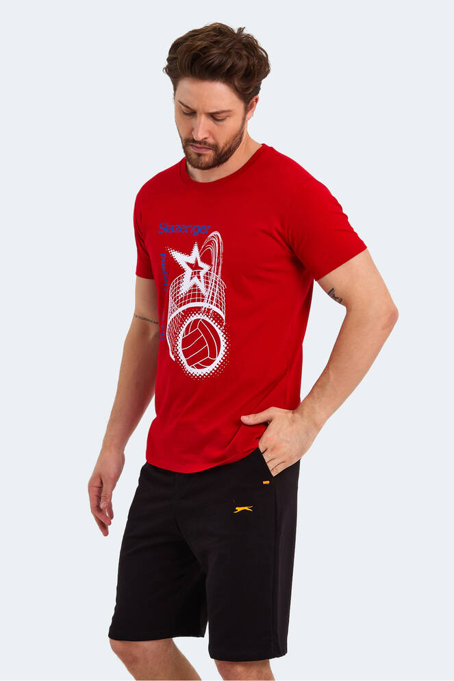 Slazenger KARNEN Erkek Kısa Kollu T-Shirt Kırmızı