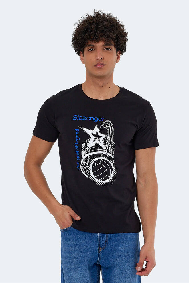 Slazenger KARNEN Erkek Kısa Kollu T-Shirt Siyah