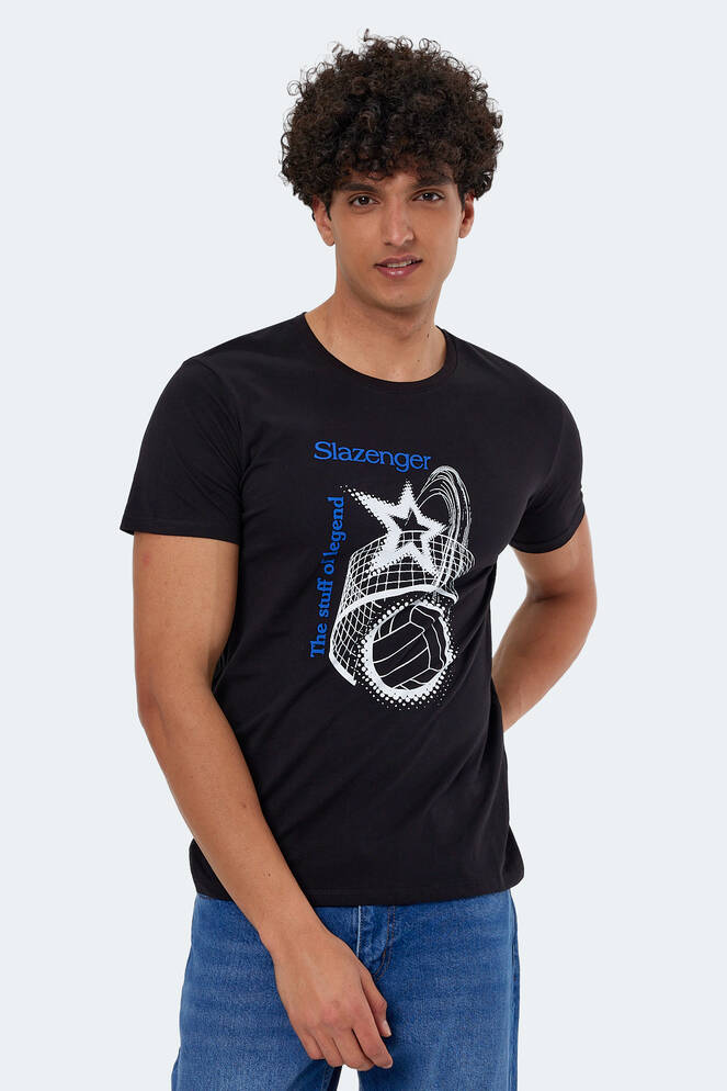 Slazenger KARNEN Erkek Kısa Kollu T-Shirt Siyah