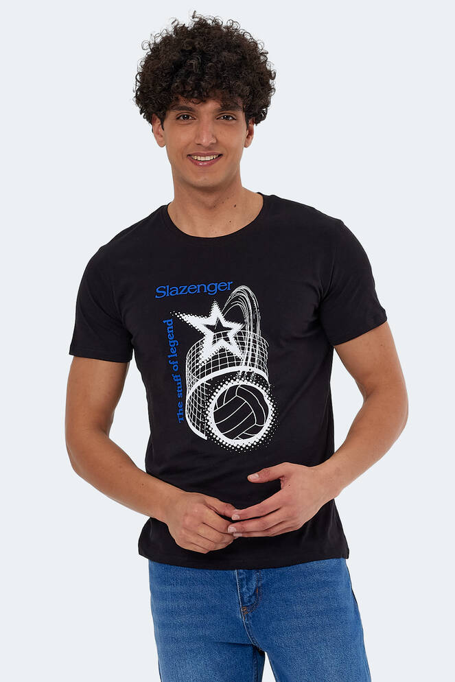 Slazenger KARNEN Erkek Kısa Kollu T-Shirt Siyah