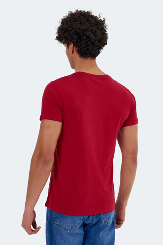 Slazenger KARNEN Men's Short Sleeve T-Shirt Burgundy - Thumbnail