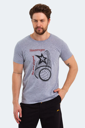 Slazenger KARNEN Men's Short Sleeve T-Shirt Gray - Thumbnail