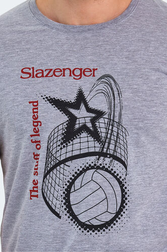 Slazenger KARNEN Men's Short Sleeve T-Shirt Gray - Thumbnail