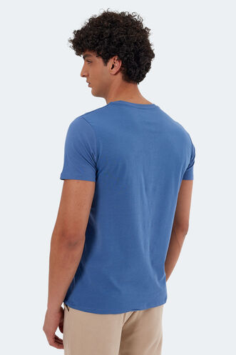 Slazenger KARNEN Men's Short Sleeve T-Shirt Indigo - Thumbnail