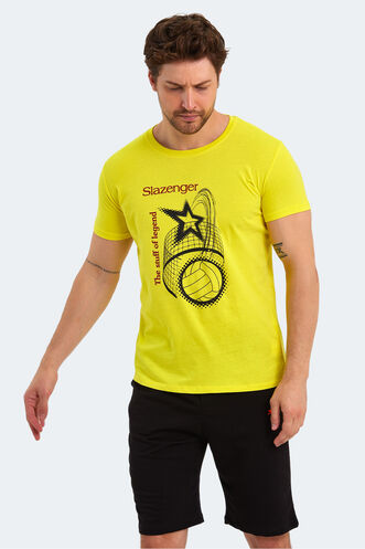 Slazenger KARNEN Men's Short Sleeve T-Shirt Light Yellow - Thumbnail