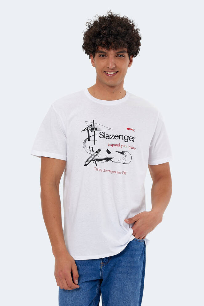 Slazenger KARNEN OVER Erkek Kısa Kollu T-Shirt Beyaz