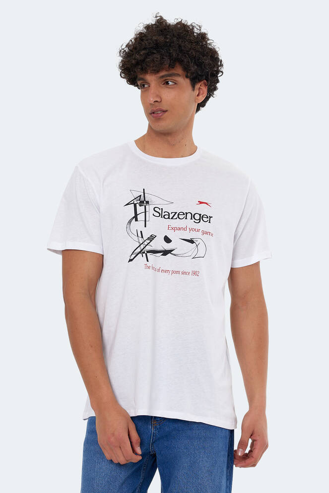 Slazenger KARNEN OVER Erkek Kısa Kollu T-Shirt Beyaz