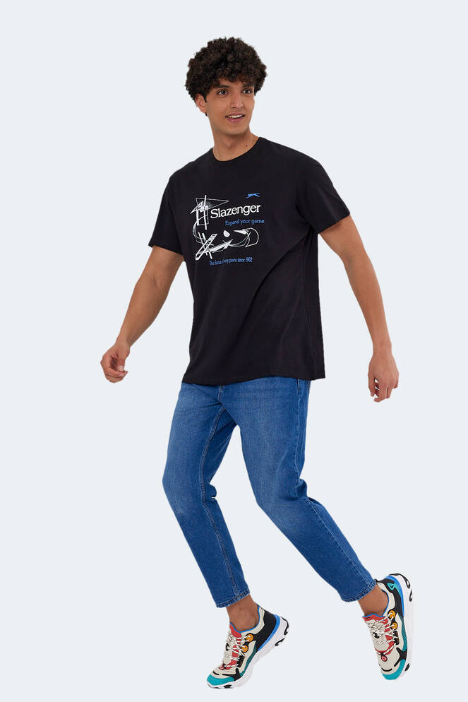 Slazenger KARNEN OVER Erkek Kısa Kollu T-Shirt Siyah