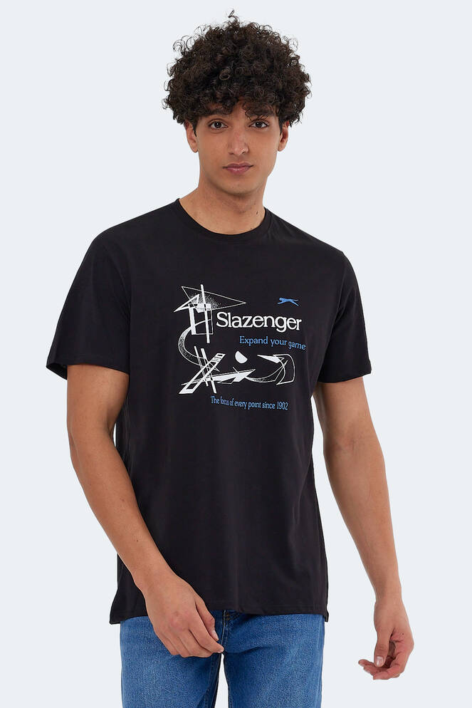 Slazenger KARNEN OVER Erkek Kısa Kollu T-Shirt Siyah