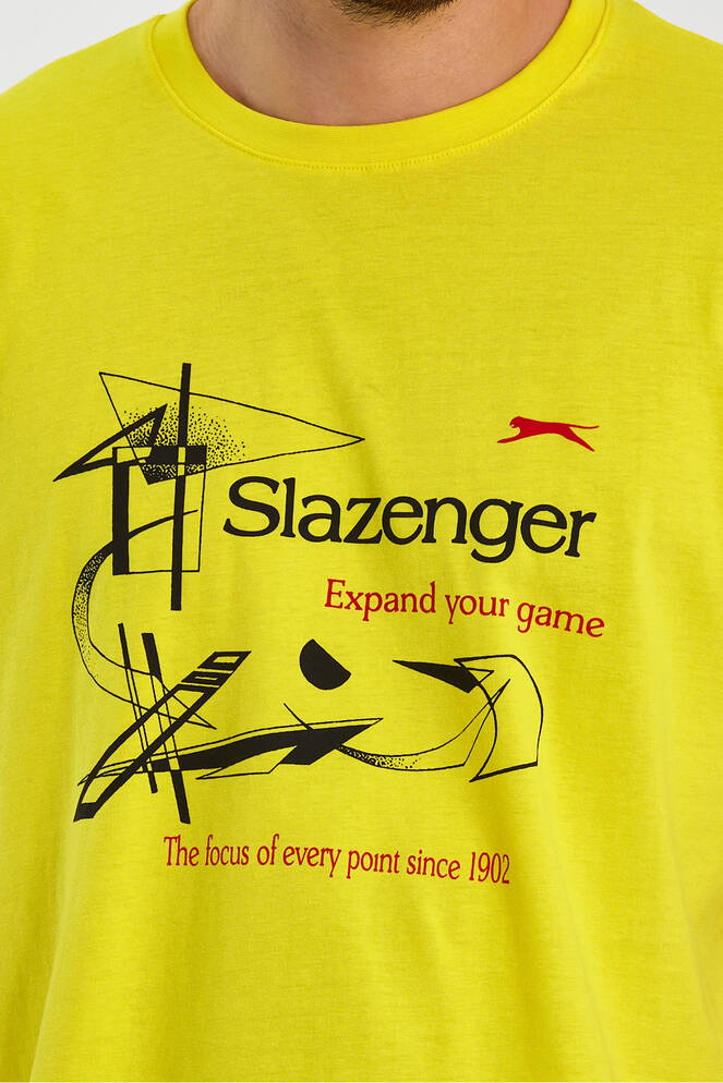 Slazenger KARNEN OVER Erkek Kısa Kollu T-Shirt Açık Sarı