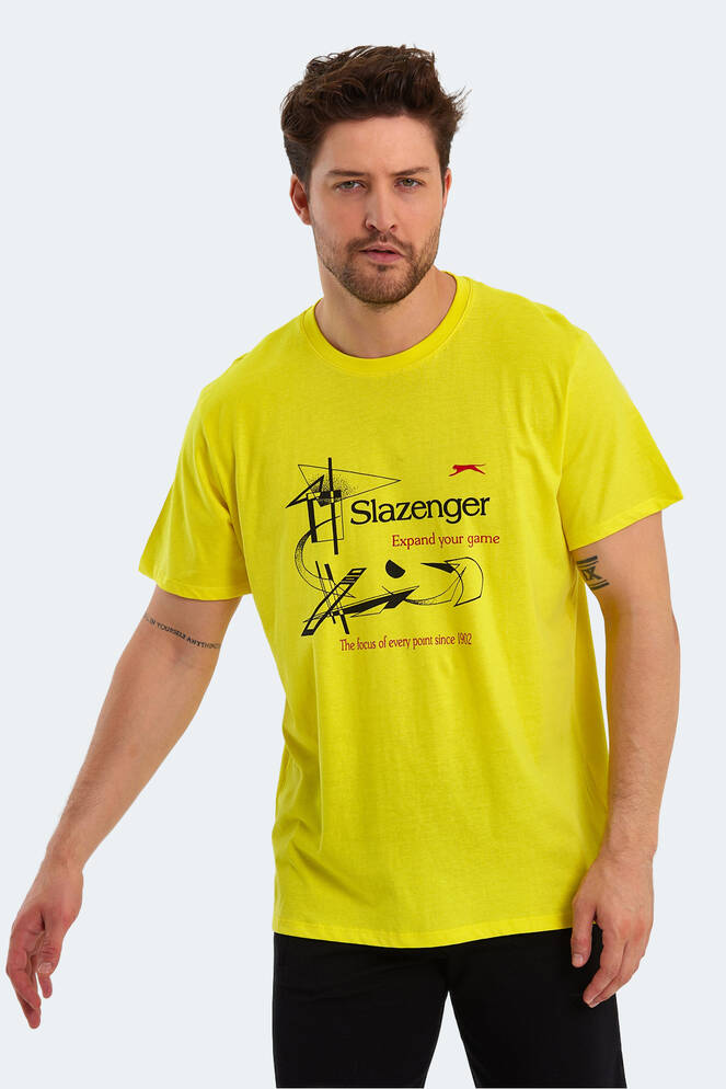 Slazenger KARNEN OVER Erkek Kısa Kollu T-Shirt Açık Sarı