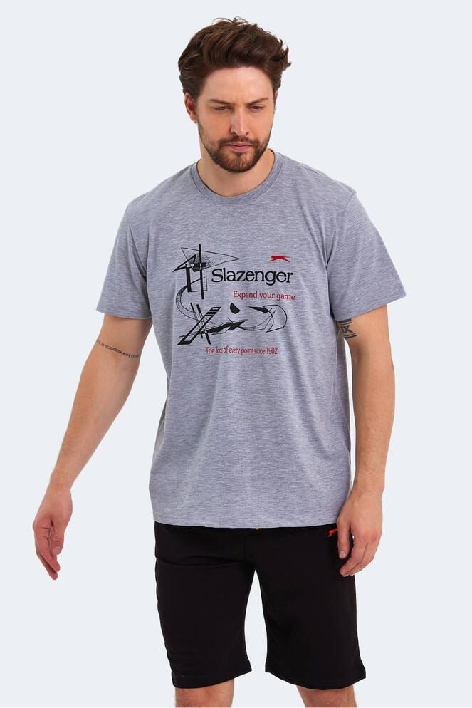 Slazenger KARNEN OVER Erkek Kısa Kollu T-Shirt Gri