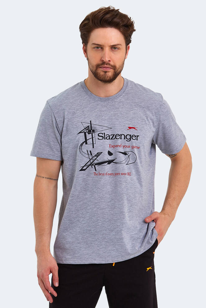 Slazenger KARNEN OVER Erkek Kısa Kollu T-Shirt Gri